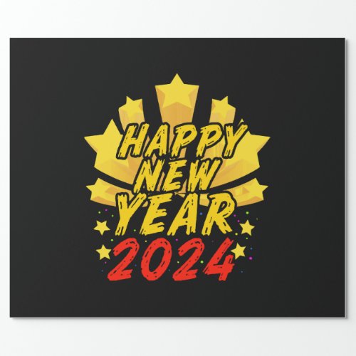 Happy New Year 2024  Wrapping Paper