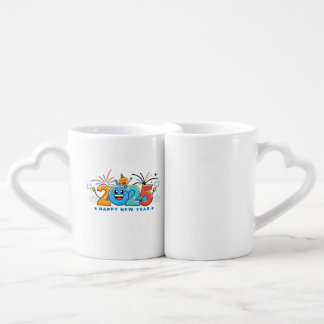 happy new year 2025 coffee mug set