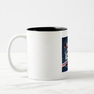 Happy New Year 2025 Design - Modern and Festive. Two-Tone Coffee Mug