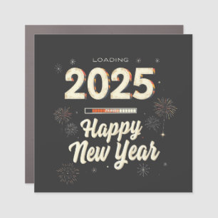 Happy New Year 2025 Family Matching Car Magnet