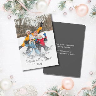 Happy New Year 2025 Family Modern Holiday Card