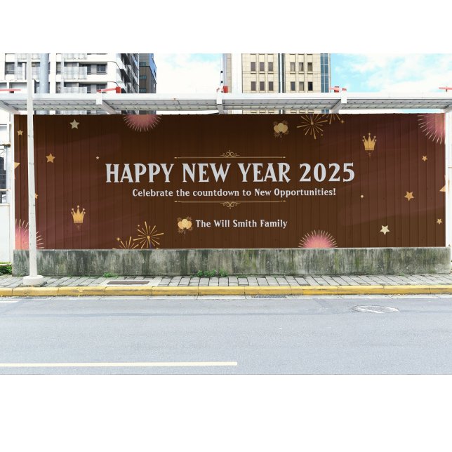 Happy New Year 2025 Family Name Large  Banner (Creator Uploaded)