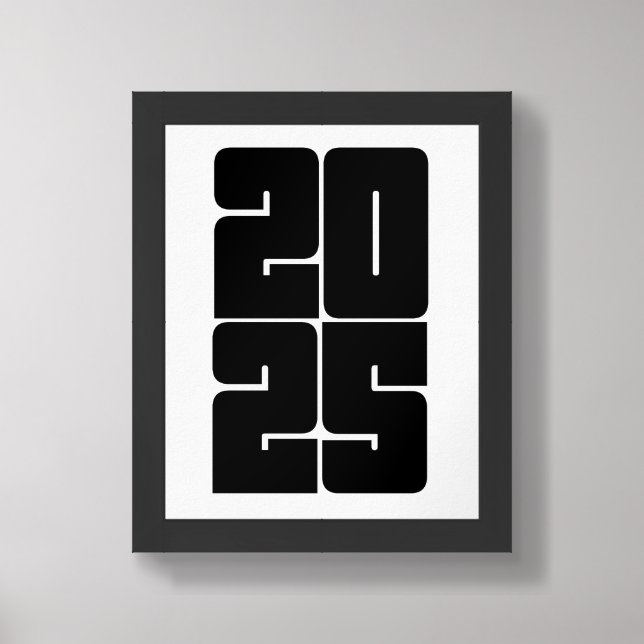 Happy New Year 2025 Framed Art (Framed Front)