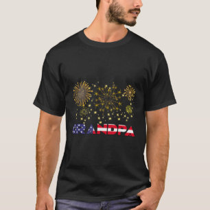 Happy New Year 2025 Grandpa American Flag Family F T-Shirt