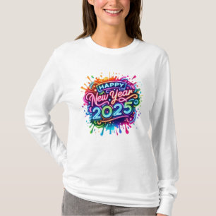Happy New Year 2025 Png, Sublimation Design T-Shirt