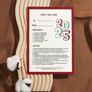 Happy New Year 2025   Recipe for an Amazing Year Invitation