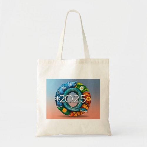 Happy New Year 2025 Snake Year Tote Bag