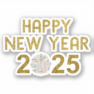 Happy New Year 2025 Sticker
