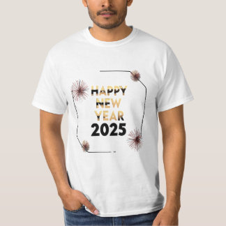 Happy New Year 2025 - Stylish Festive T-Shirt