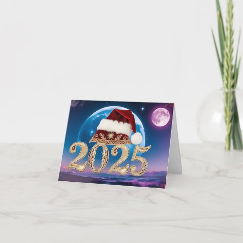 Happy New Year 2025 Thank You Card