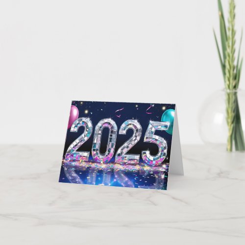 Happy New Year 2025 Thank You Card