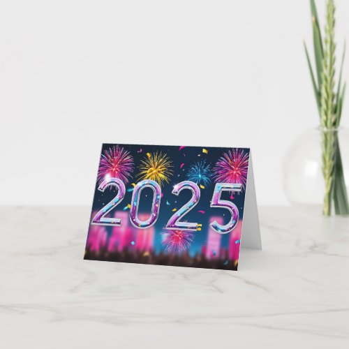 Happy New Year 2025 Thank You Card