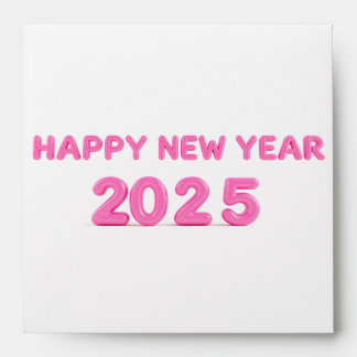 Happy New Year 2025 transparent background Envelope
