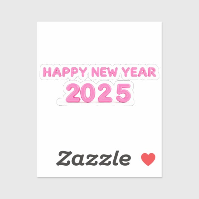 Happy New Year 2025 transparent background Sticker (Sheet)