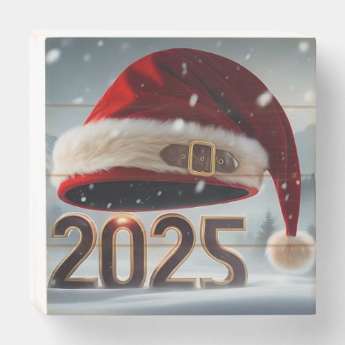 Happy New Year 2025 Wooden Box Sign