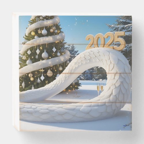 Happy New Year 2025 Wooden Box Sign