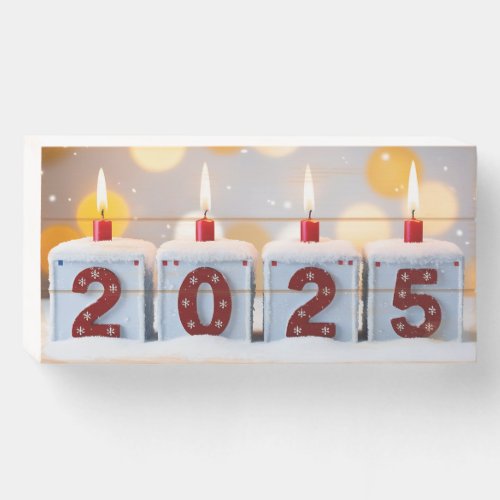 Happy New Year 2025 Wooden Box Sign