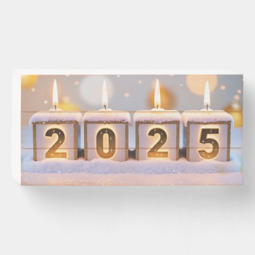 Happy New Year 2025 Wooden Box Sign