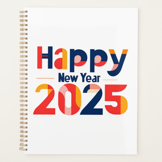 Happy New Year 2025:Year Of Possibilities Optimist Planner (Front)