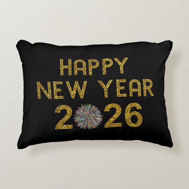 Happy New Year 2026 Accent Pillow (Front)