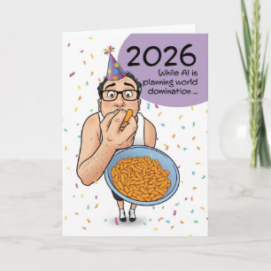 Happy New Year 2026 AI Artificial Intelligence Holiday Card