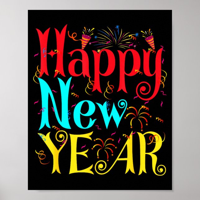 Happy New Year 2026 And Merry Christmas New Year E Poster (Front)