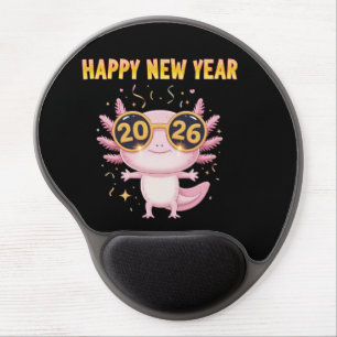 Happy New Year 2026 Axolotl Cute Party Gel Mouse Pad