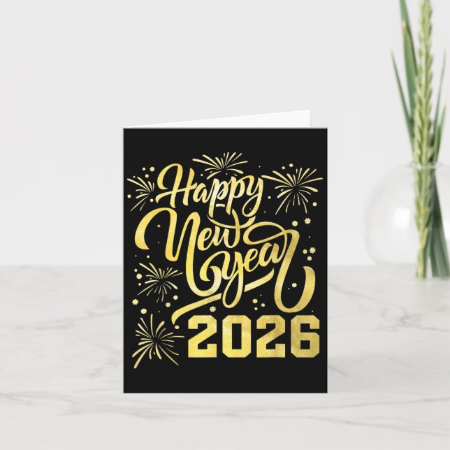 Happy New Year 2026  Card (Front)