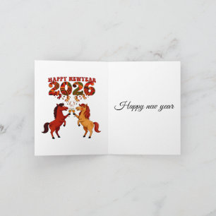 Happy New Year 2026 – Celebrating Horses with Cham Card