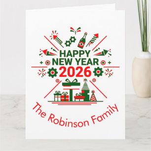 Happy New Year 2026 Celebration Card