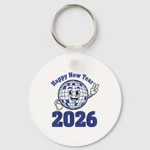 Happy New Year 2026 Celebration Design Keychain