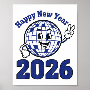 Happy New Year 2026 Celebration Design Poster