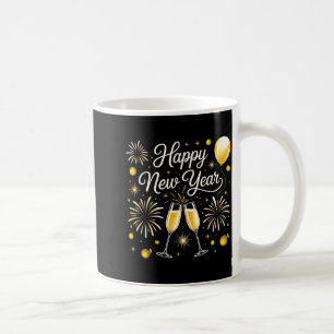 Happy New Year 2026 Celebration Design With Champa Coffee Mug