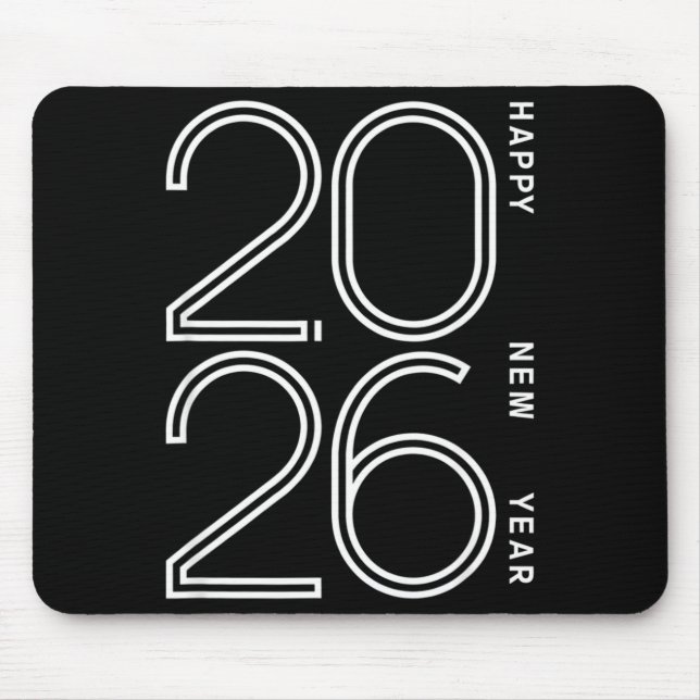 Happy New Year 2026 Celebration Eve Party Men Wome Mouse Pad (Front)
