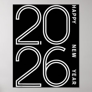 Happy New Year 2026 Celebration Eve Party Men Wome Poster