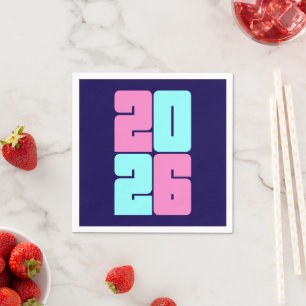 Happy New Year 2026 Celebration Napkins