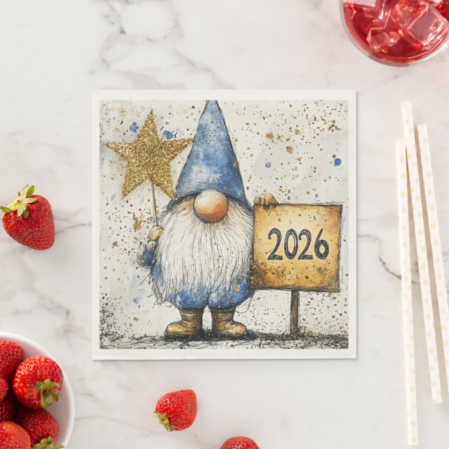 Happy New Year, 2026, Celebration Napkins (Insitu)