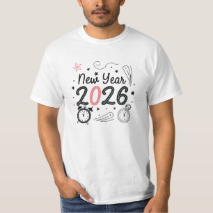 Happy New Year 2026 Celebration T-Shirt – Festive