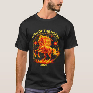 Happy New Year 2026 Chinese New Year Horse Zodiac T-Shirt