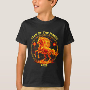 Happy New Year 2026 Chinese New Year Horse Zodiac  T-Shirt