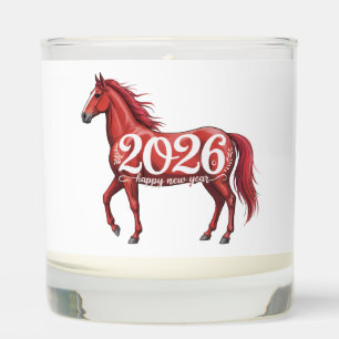 Happy New Year 2026 Chinese Red Horse  Scented Candle