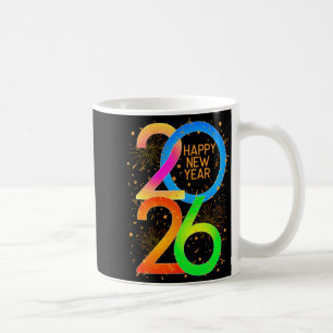 Happy New Year 2026 Color P New Year Eve's Men Wom Coffee Mug