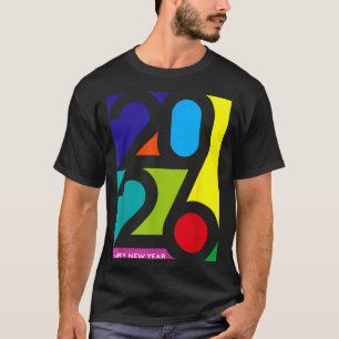 Happy New Year 2026 Colorful Funny Nye Party Match T-Shirt