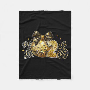 Happy New Year 2026 Coquette New Year Trendy Fleece Blanket