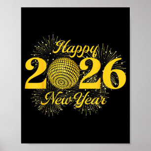 Happy New Year 2026 Countdown Party Trip Matching Poster