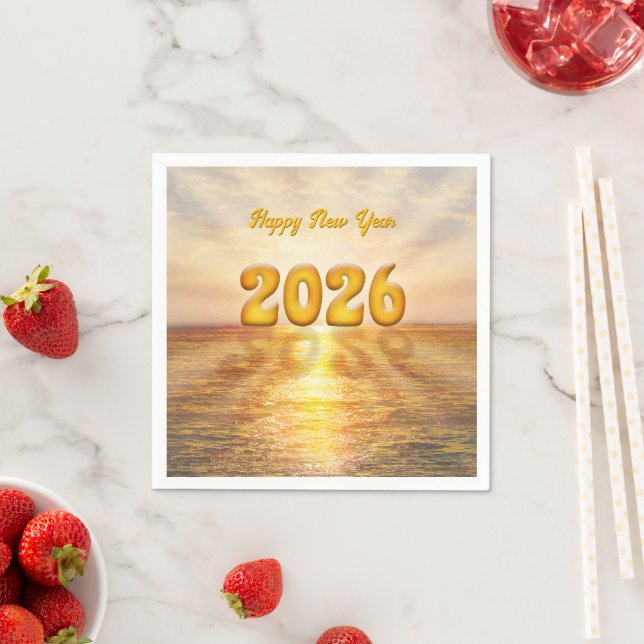 Happy New Year 2026 (customizable text) Napkins (Insitu)