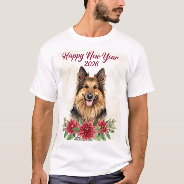 Happy New Year 2026 Dog Lover T-Shirt (Front)