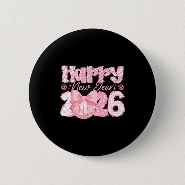Happy New Year 2026 Eve Party Family Matching Men  Button (Front)