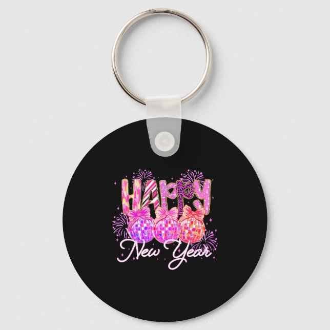 Happy New Year 2026 Family Celebration New Years E Keychain (Front)