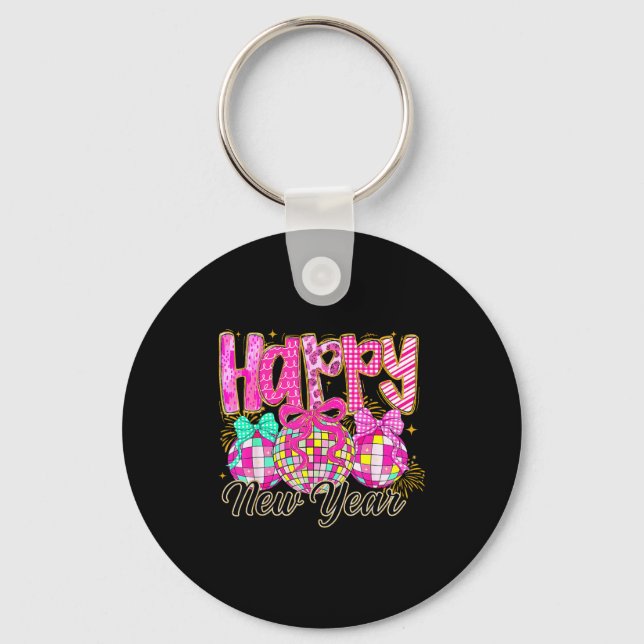 Happy New Year 2026 Family Celebration New Years E Keychain (Front)